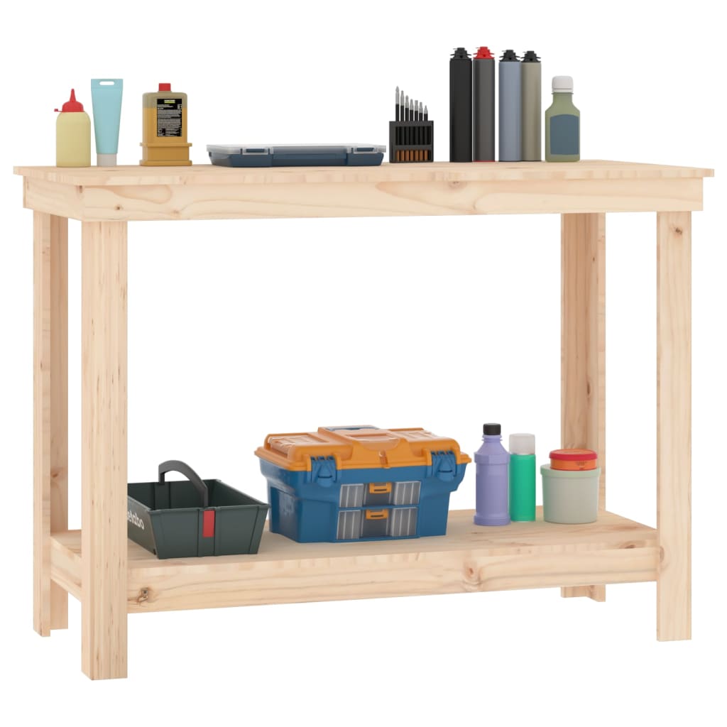NNEVL Work Bench 110x50x80 cm Solid Wood Pine