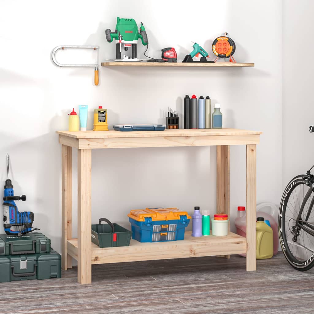 NNEVL Work Bench 110x50x80 cm Solid Wood Pine