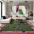 LoomBloom Multi Size Green Hand Tufted Pictorial Transitional Chinese Art Deco New Zealand Wool Oriental Area Rug