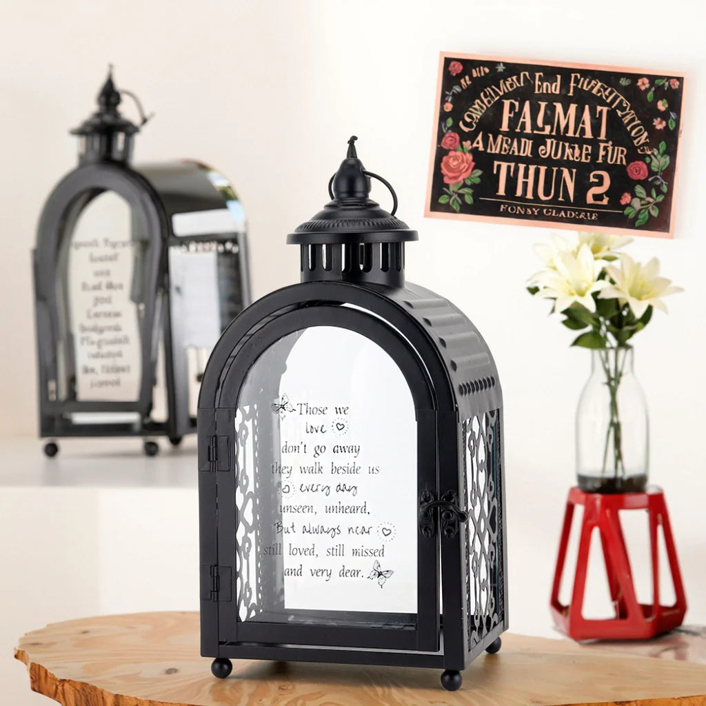11'' High Memorial Lantern(Black)