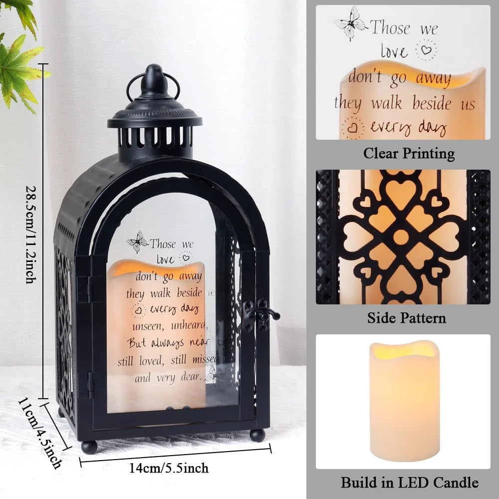 11'' High Memorial Lantern(Black)